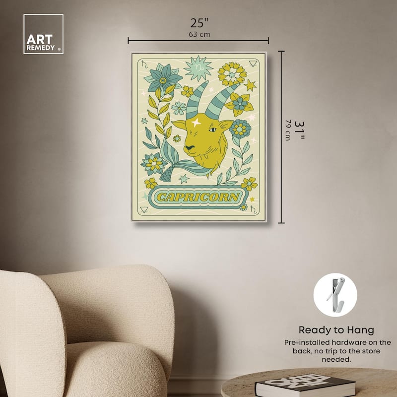 Capricorn Stars Card Canvas by Art Remedy