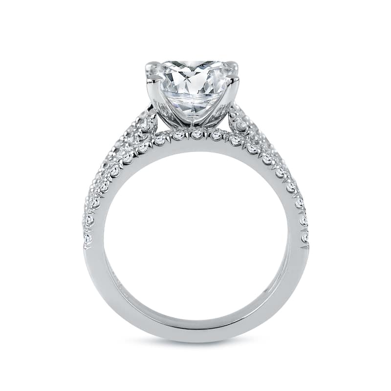 Auriya 2 3/4ctw Certified Cushion-Cut Diamond Engagement Ring Set 14k Gold