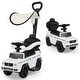 preview thumbnail 3 of 39, 3-In-1 Ride on Push Car Mercedes Benz G350 Stroller Sliding Car with Canopy - 34.3" x 15.5" x 37.4" (L x W x H) White