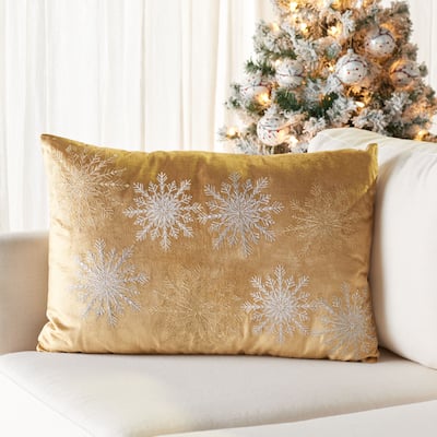 Safavieh 16"x24" Cinthia Snowflake Pillow