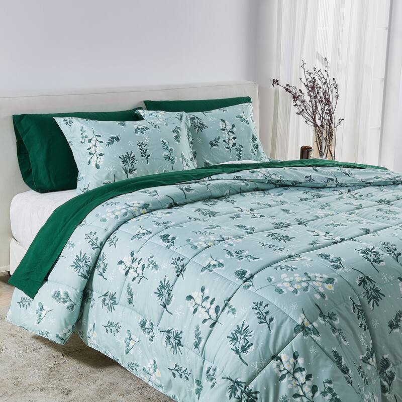 Linery & Co. All-Season Printed Down Alternative Comforter Set