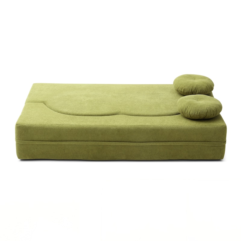 Folding Sofa Bed with Pillow, Floor & Futon Loveseat Couch