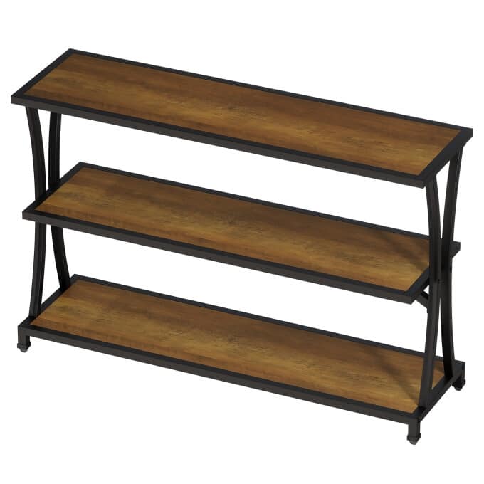 43'' Small Console Table, 3-Tier Entryway Table with Storage Shelves