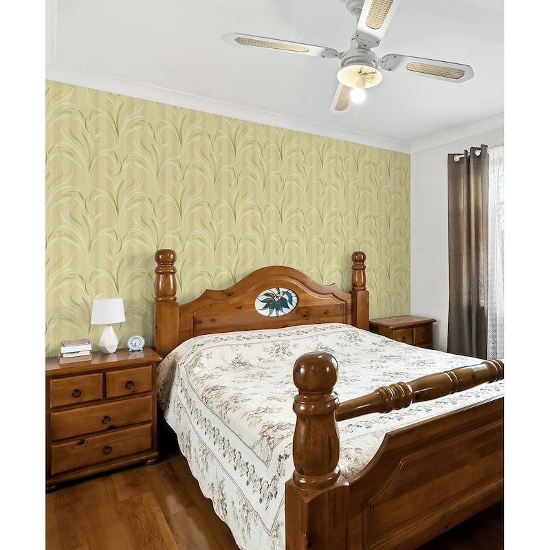 Seabrook Designs Foxtail Leaves Unpasted Wallpaper