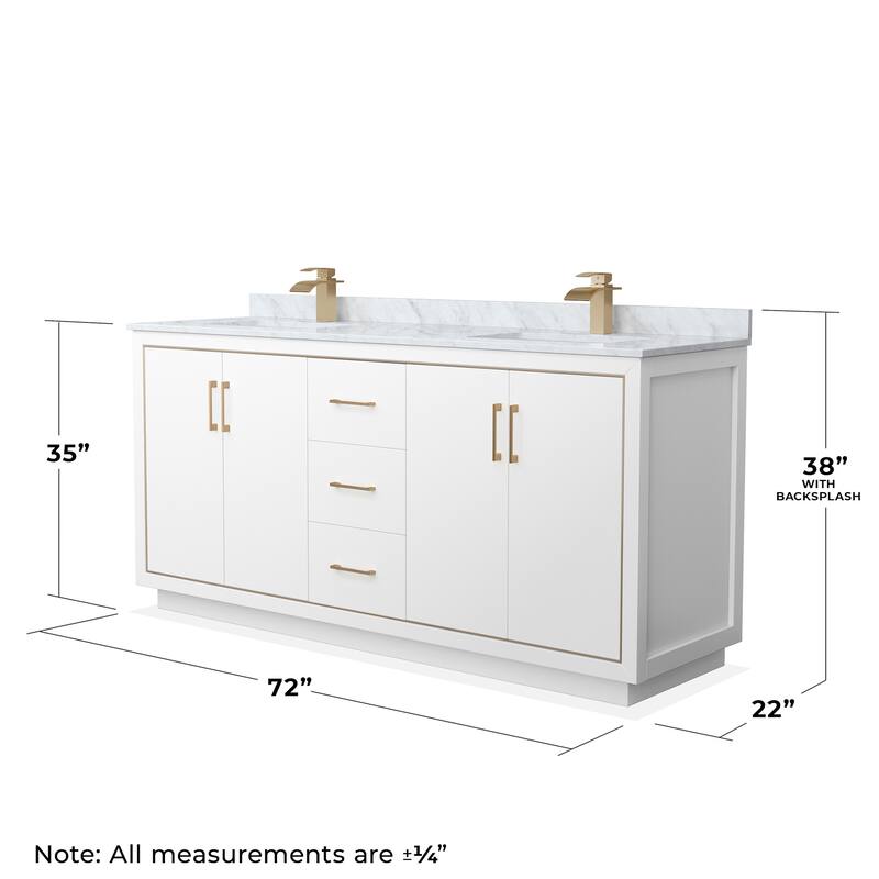 Wyndham Collection WCF1111-72D-NAT-M70 Icon 72" Free Standing Double