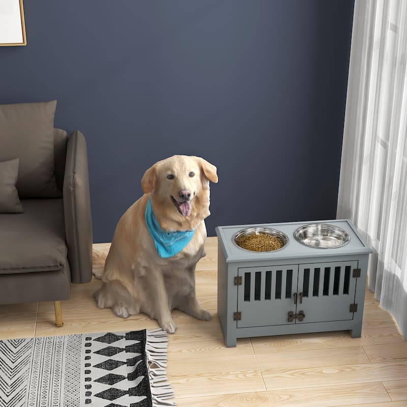 Indoor Use Dog House Dog Crate End Table with Removable Door Panel Dog Crate Bed with Foam Cushion Safety Lock
