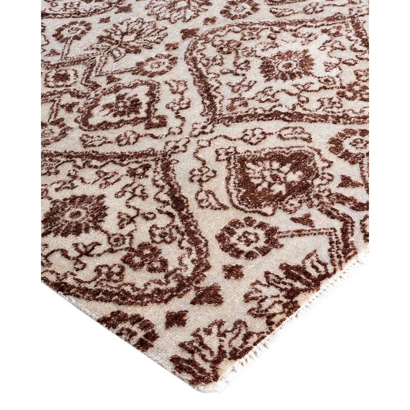 Ikat One-of-a-Kind Hand-Knotted Area Rug, Gray - 8' 0" x 10' 0"