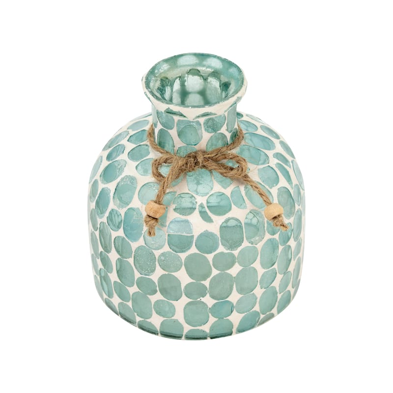 Sagebrook Home Glass Mosaic Vase