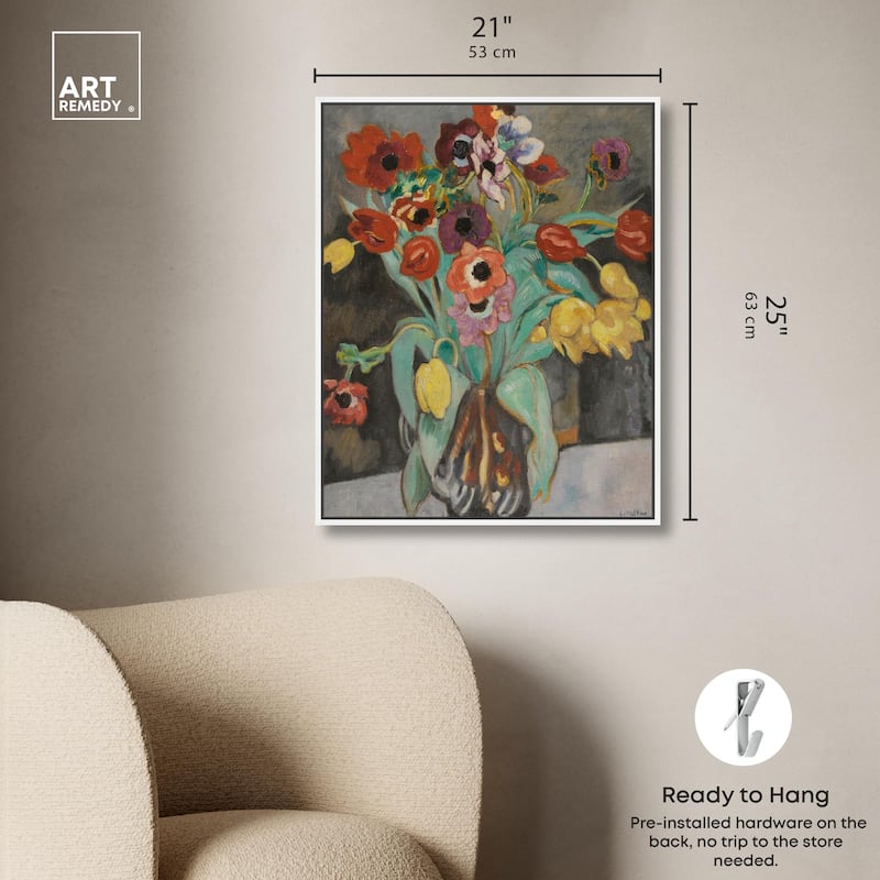 Valtat Anemones Tulipes Canvas by Art Remedy