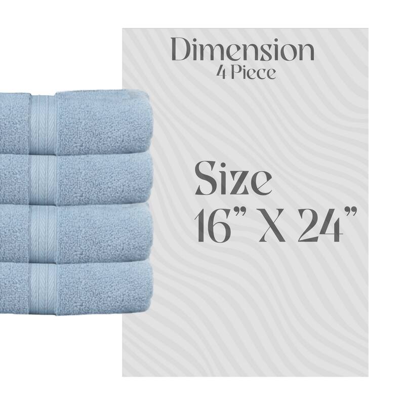 Home Weavers Elegance Essentials 550GSM Cotton Zero Twist Super Absorbent Hand Towel Set of 4