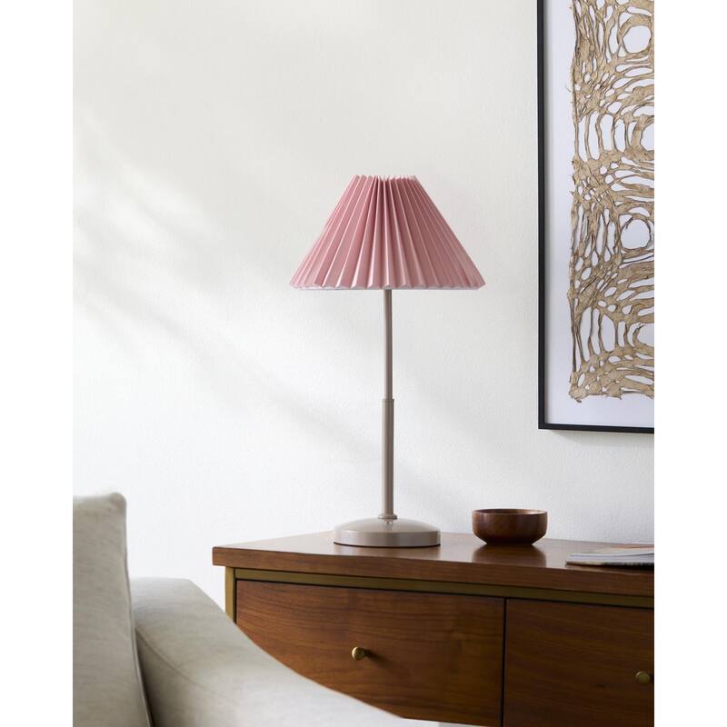 Livabliss Montijo Traditional Accent Table Lamp - 19"H x 10"W x 10"D - Pink