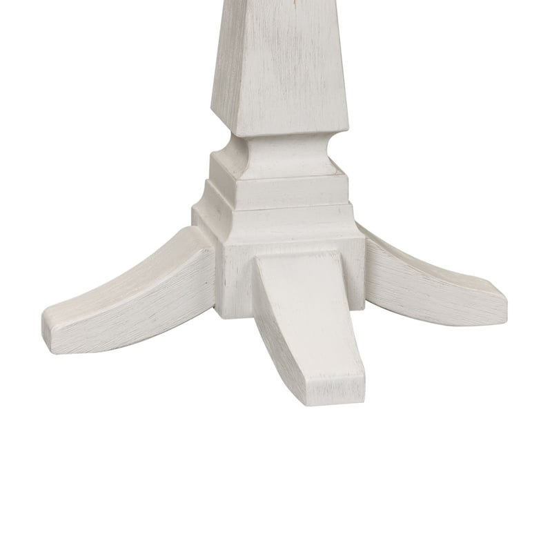 Allyson Park Wirebrushed White Charcoal Chair Side Table