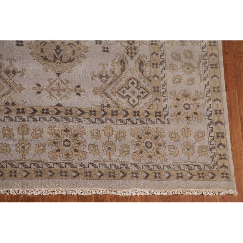 Oushak Oriental Area Rug Handmade Wool Carpet - 8'10"x 12'1"