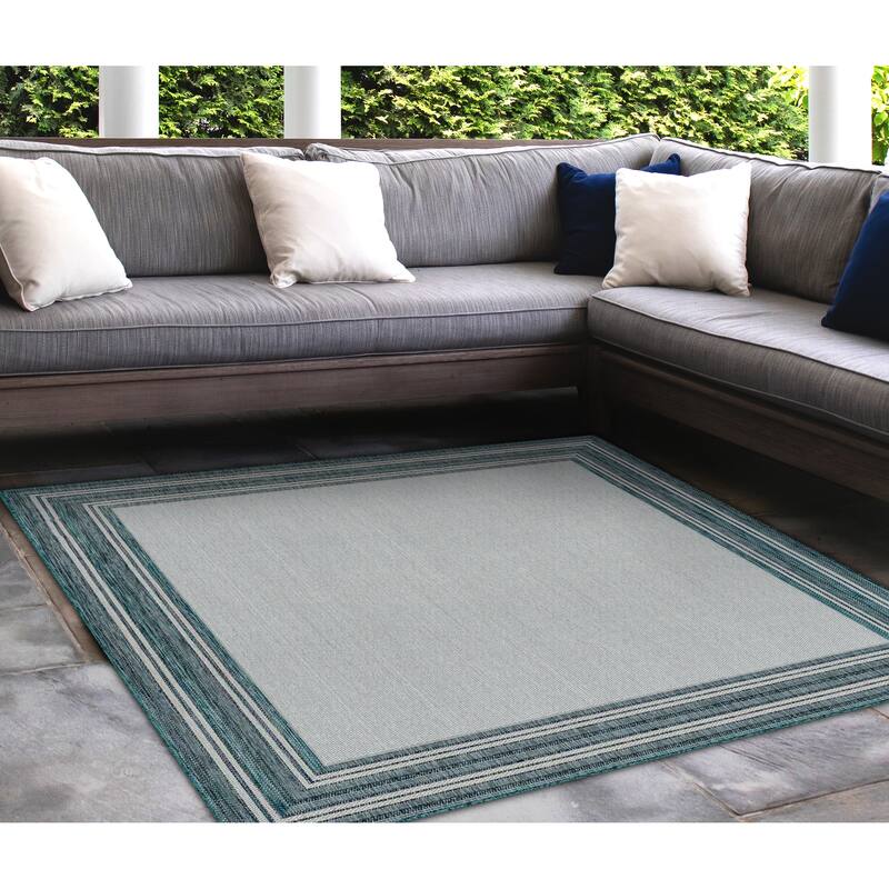 Liora Manne Carmel Multi Border Indoor/ Outdoor Area Rug