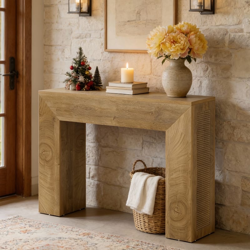Wood Entryway Console Table, Sofa Table Behind Couch, Living Room Hallway Entrance Foyer