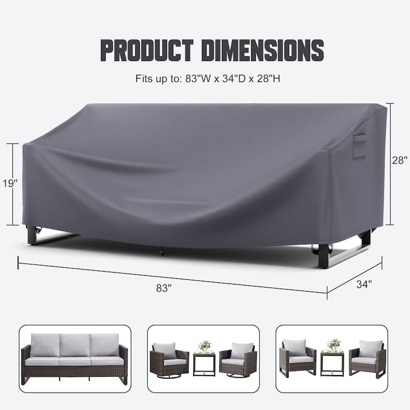 None Durable Outdoor Furniture Cover 600D Oxford Fabric