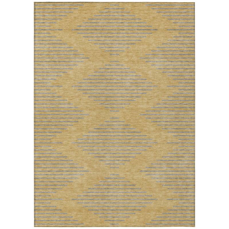 HomeRoots Geometric Transitional Rectangle Outdoor Rug