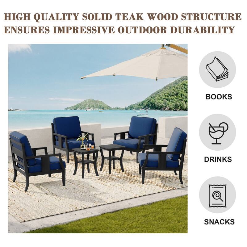 Patio Conversation Sets with Side Table(Set of 6)