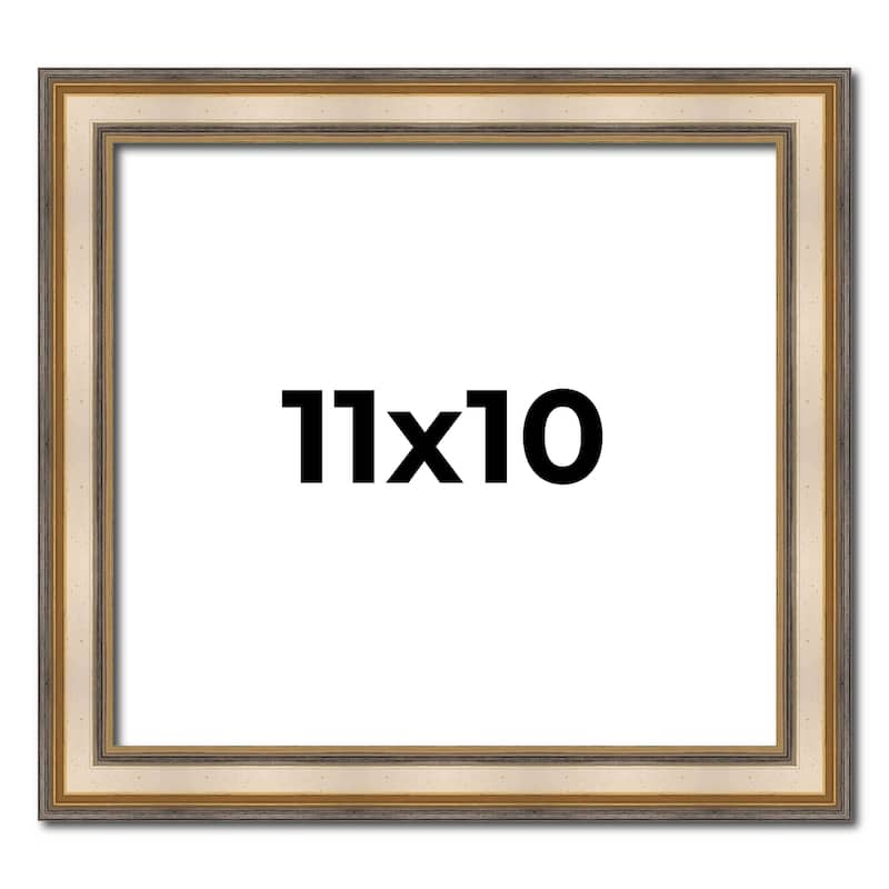 11x10 Frame Gold Solid Wood Shadow Box Width 1.5 Inches | Interior Frame Depth 2 3/8 Inches