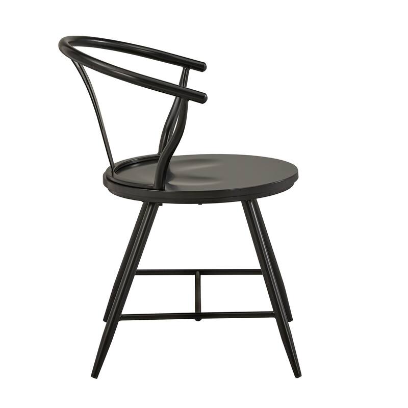 Truman Metal Side Chair with Wood Seat (Set of 2) by iNSPIRE Q Modern