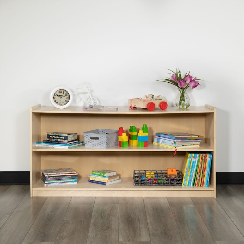Wooden School Classroom Storage Cabinet for Commercial or Home Use - 48"W x 15"D x 24"H