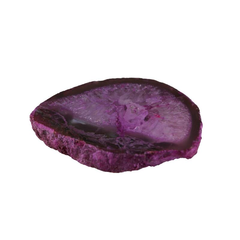 Thick Slice Agate Slab Hand Dyed Crystal Geode Specimen Polished - 0.75 X 3.5 X 3.25 inches