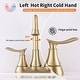 preview thumbnail 2 of 27, 4 Inch Centerset Bathroom Sink Faucet Dual Handle Bathroom Faucet with 360°Swivel Spout Vanity Tap with Pop Up Drain