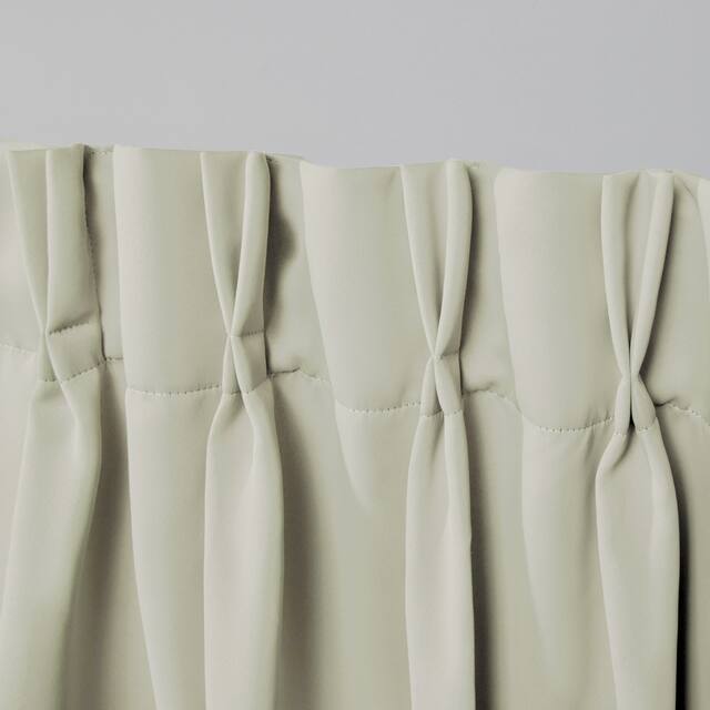ATI Home Sateen Twill Woven Room Darkening Blackout Pinch Pleat/Hidden Tab Top Curtain Panel Pair