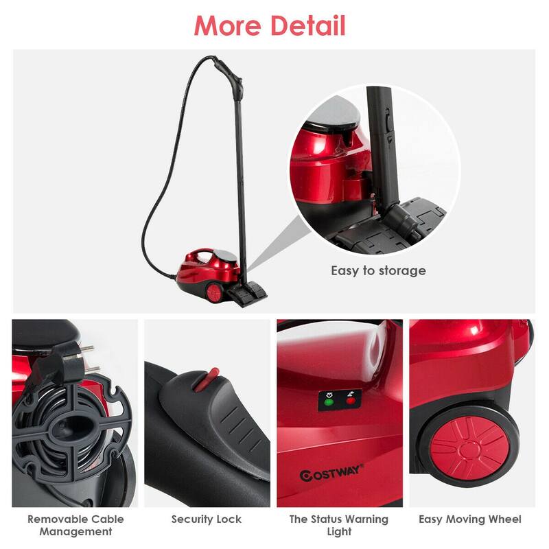Costway 2000W Heavy Duty Steam Cleaner Mop Multi-Purpose W/19