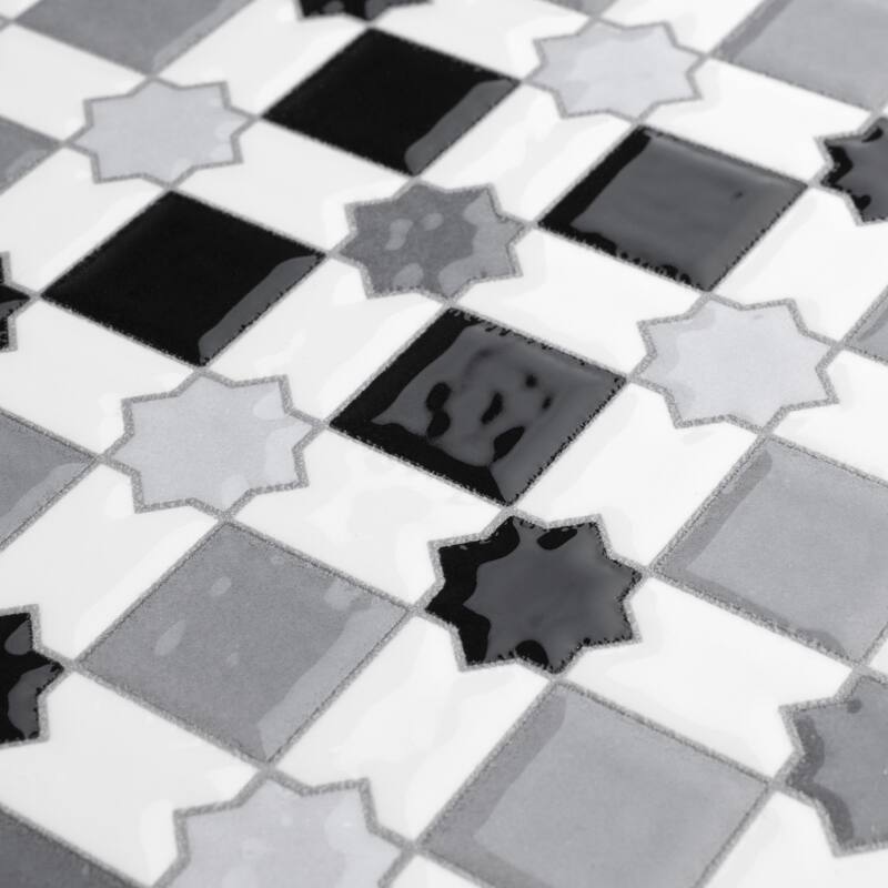 Merola Tile Sevillano Giralda Light Grey 7-7/8" x 7-7/8" Ceramic Wall Tile - Case (25 Tiles)