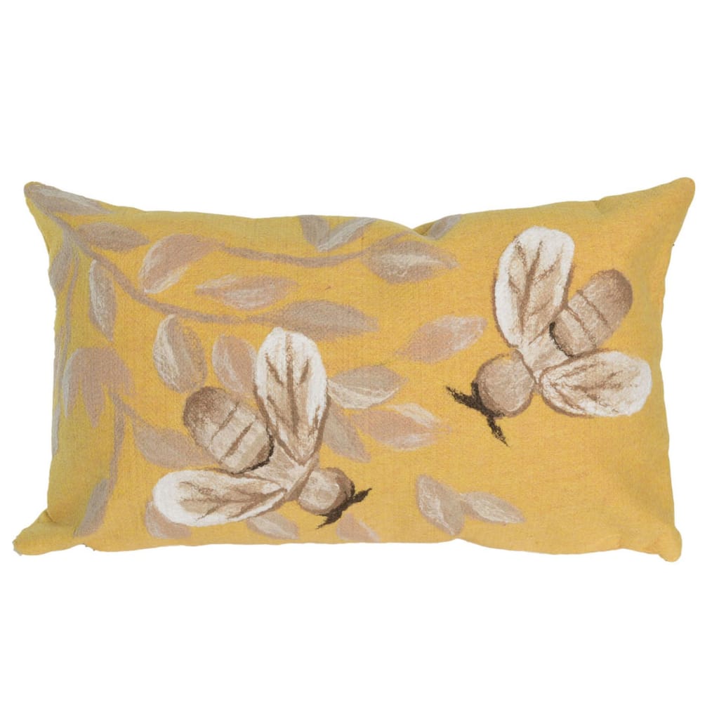 Liora Manne Visions III Bees Indoor/Outdoor Pillow Honey 12"X20"