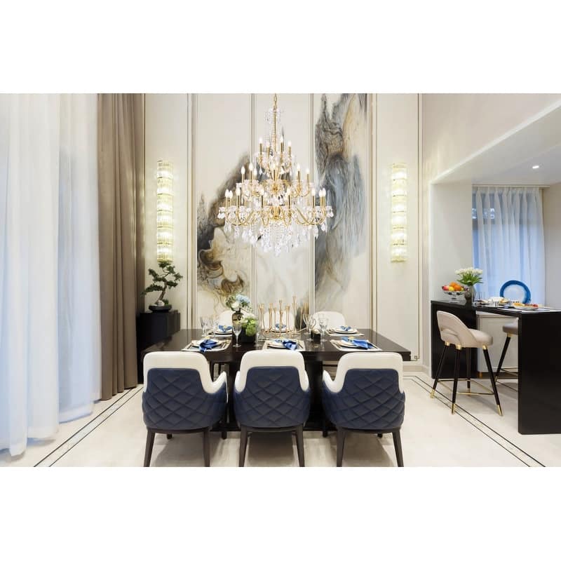 Elegant Lighting V2015G36/RC St. Francis 24 Light 36" Wide Crystal