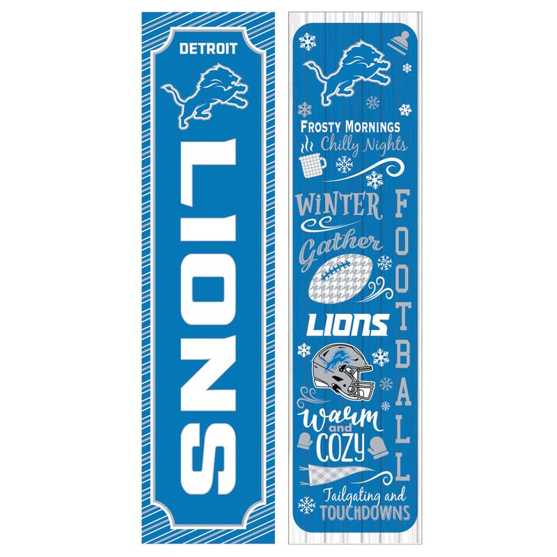47" Double Sided Seasonal Porch Leaner, Detroit Lions - 47" x 11.25"