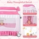 preview thumbnail 8 of 7, Costway Portable Baby Playpen Crib Cradle Changing Pad Mosquito Net