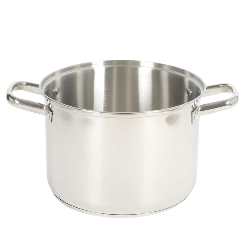 Oster Platinum Sedwick Stackable Stainless Steel Cookware Set W/ Domed Stainless Steel Lids W/ TriPly Encapsulated Base