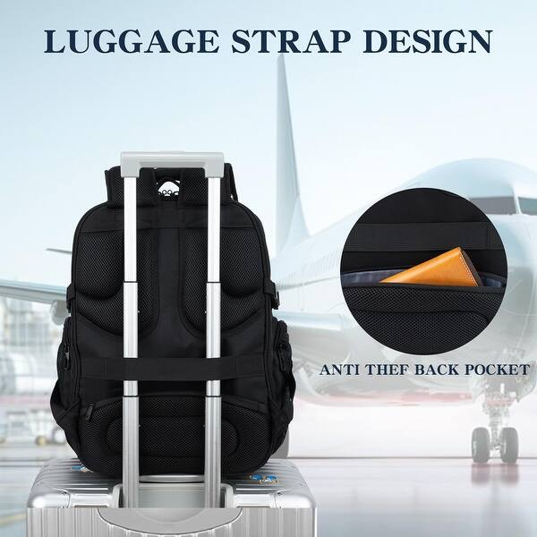 Travel Laptop Backpack for men, 17.3 Inch Computer Backpack, 45L Anti-Theft  Business Laptop Backpack with USB Charging Port - Bed Bath & Beyond -  42714323