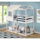 preview thumbnail 10 of 15, Deer Blind House Bunk Bed Twin Over Twin Bunk Bed for Kids, Bunk Beds, Playhouse Twin Bunk Bed, Wooden Bunk Beds for Kids