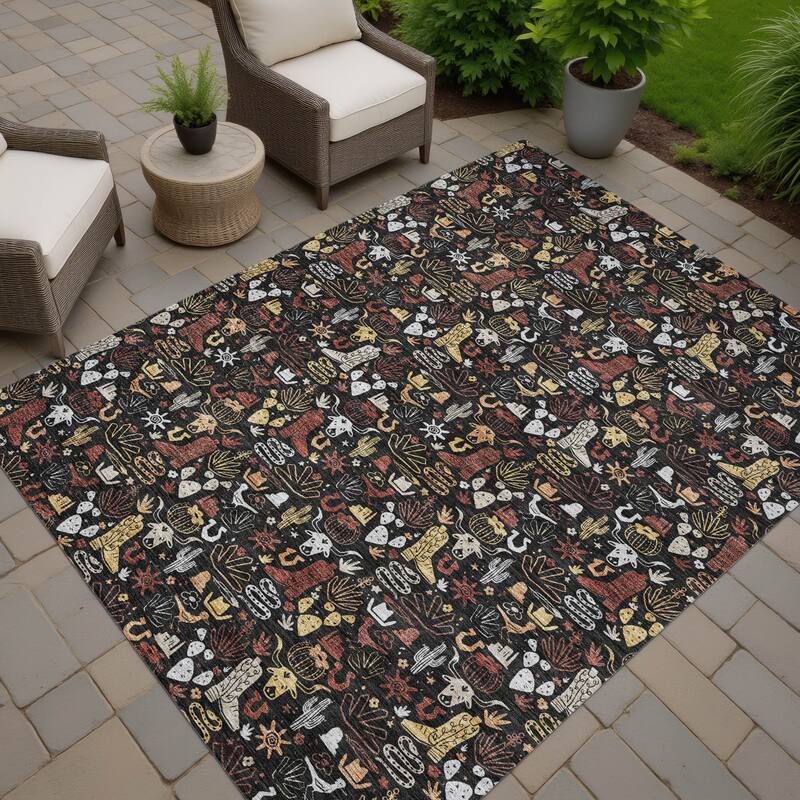 Machine Washable Indoor/ Outdoor Cowboy Dallas Chantille Rug