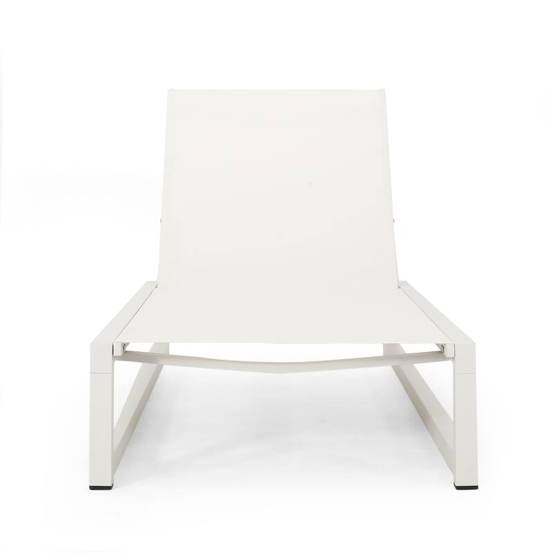 Modesta Outdoor Aluminum Mesh Chaise Lounge (Set of 2) by Christopher Knight Home