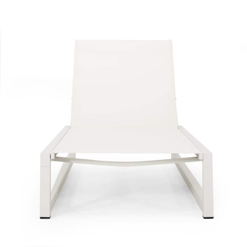 Modesta Outdoor Aluminum Mesh Chaise Lounge by Christopher Knight Home
