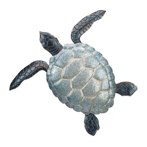 Galvanized Sea Turtle Wall Decor - LG