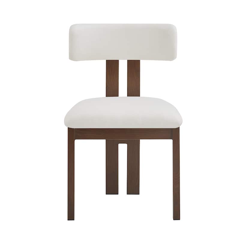 Upholstered Armless Dining Chairs With Metal Legs (Set of 2)