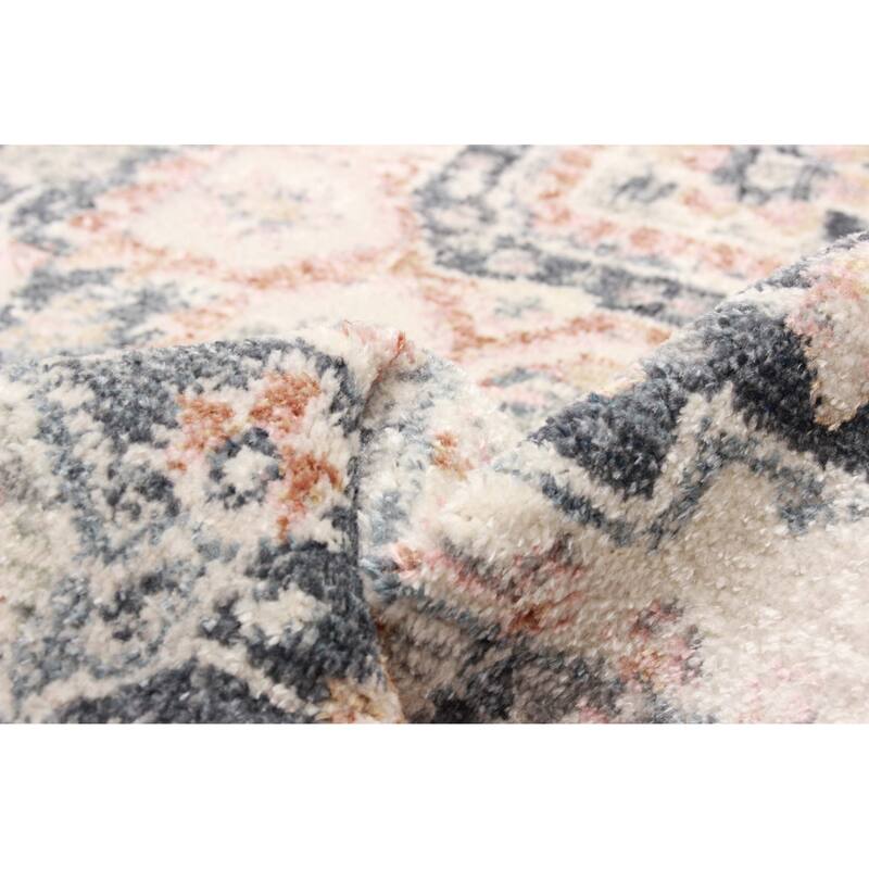 ECARPETGALLERY Machine Woven Heriza Ivory Area Rug