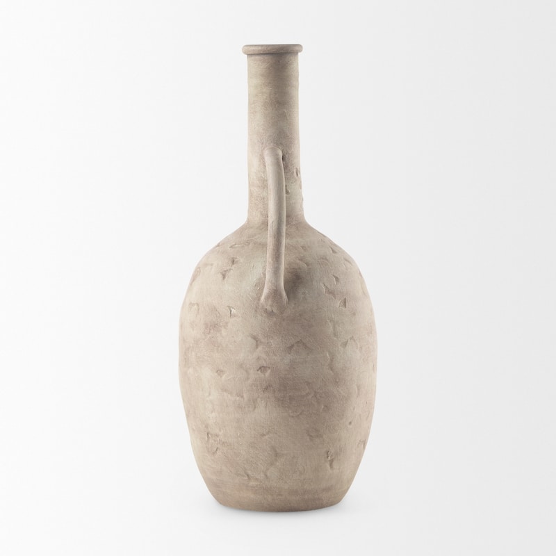 Zenni Warm Beige Ceramic Vase (12")
