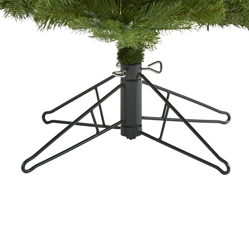 7ft. Fir Artificial Christmas Tree with 450 Warm White Lights and 1153 Bendable Branches - Radiant Holiday Glow