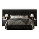 preview thumbnail 23 of 23, CraftPorch 3 Piece Bedroom Nightstands Set Luxurious Velvet Tufted Platform Bed