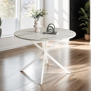 42.13" Round Dining Table with Matte Cross Legs - Bed Bath & Beyond ...