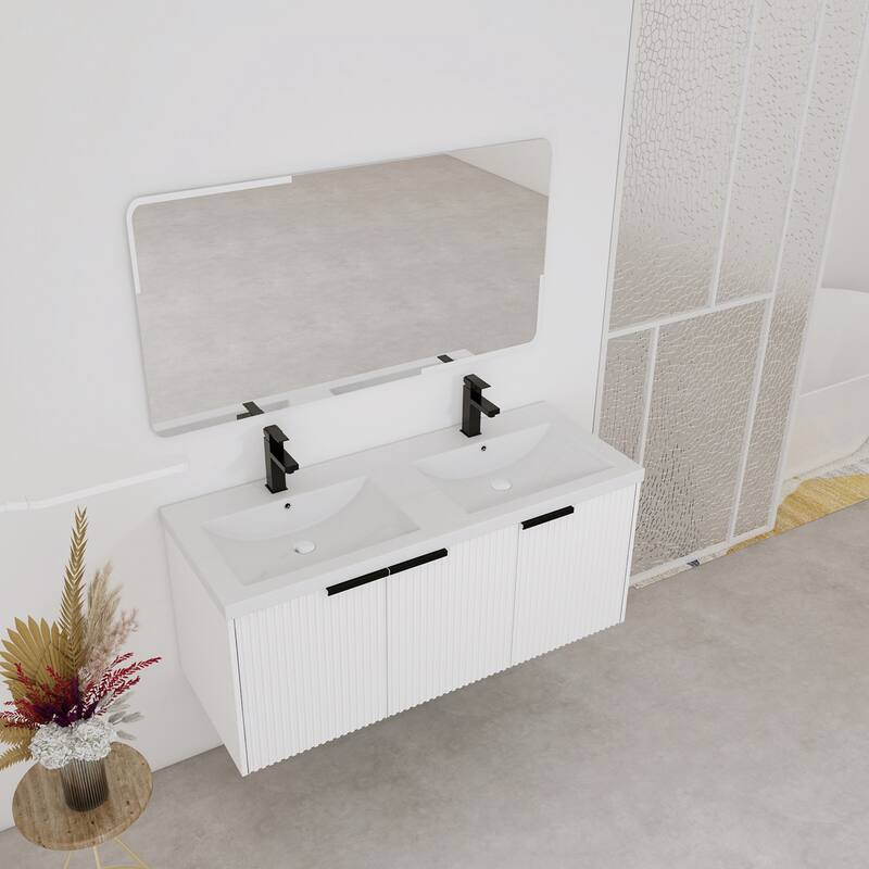 Wall Mounted Bathroom Vanity with Resin Sink