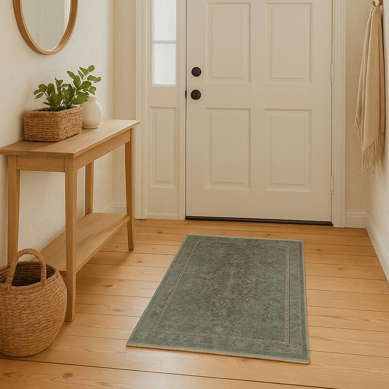 HERAT ORIENTAL Turkish Modern Erased Design Wool & Silk Rug - 2'7" x 4'11"