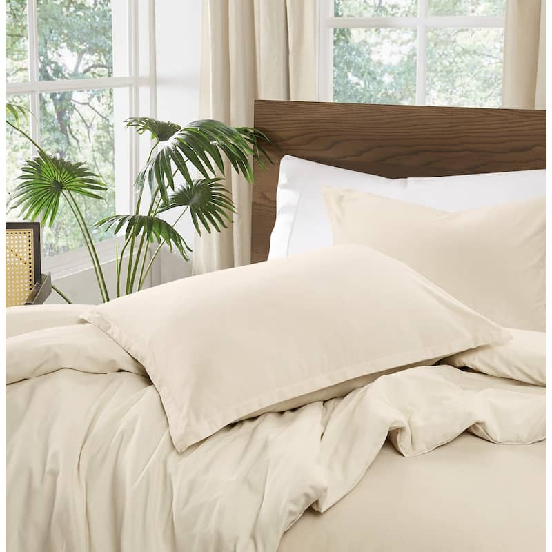 Brooklyn Loom Matte Cotton Velvet 3 Piece Duvet Cover Set